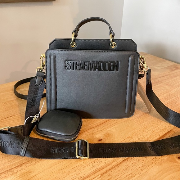 BRAND NEW STEVE MADDEN BEVELYN in Black - Viral Til Tok Bag! - Picture 2 of 8